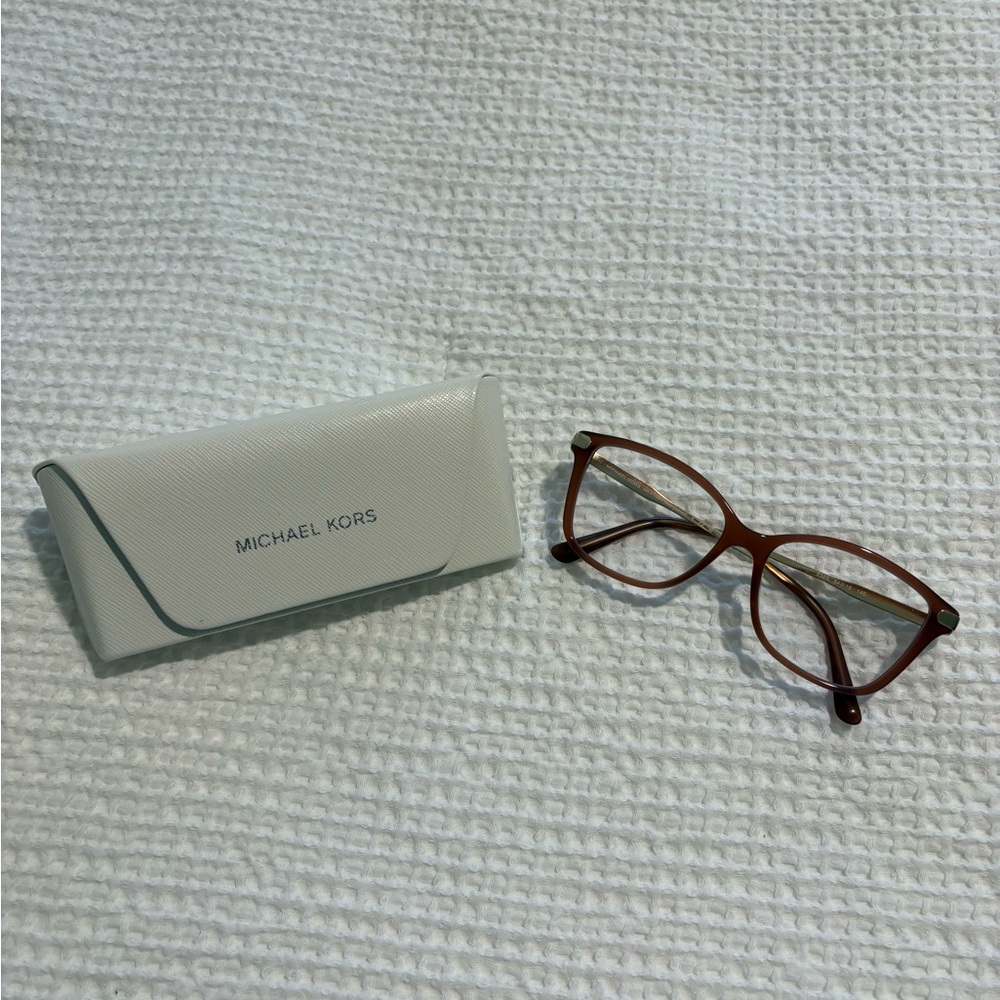 Michael Kors Georgetown Cat-Eye/Square Frames – Brown-Red